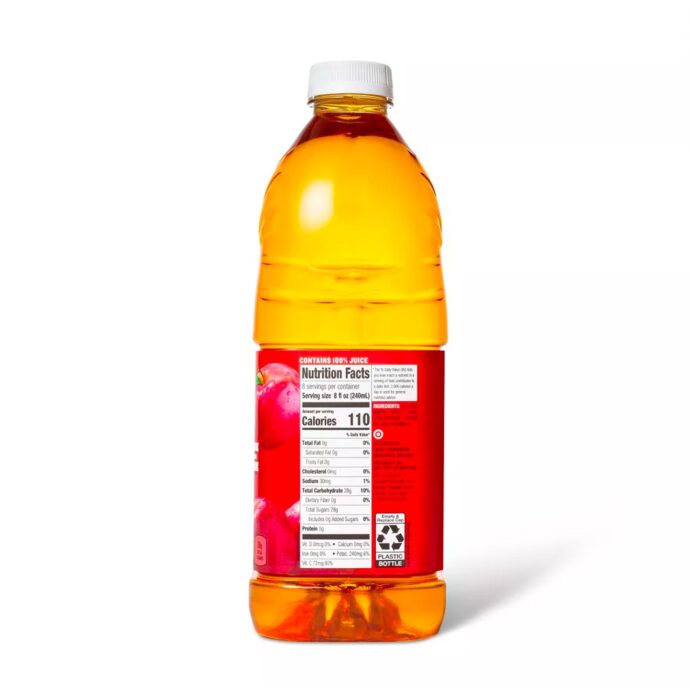 100 Percent Apple Juice - 64 fl oz Bottle - Image 2